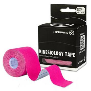 Taśma Kinesio Rehband Rx 50 mm Różowa