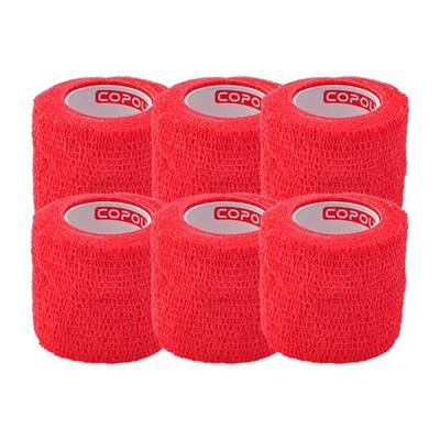  6x Copoly Cohesive Tape 5 cm Red
