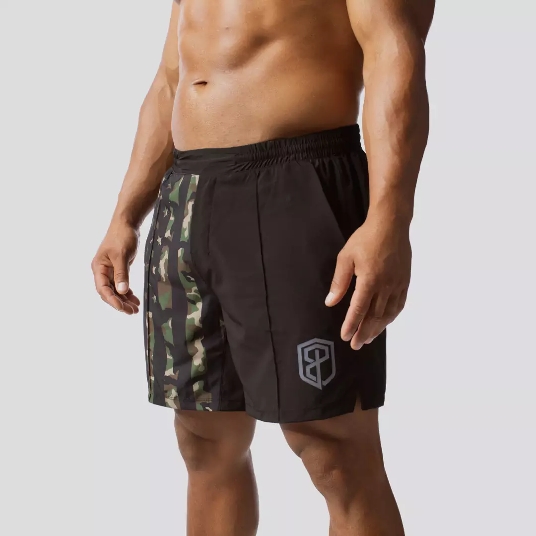 Born Primitive Training Men's Shorts Black-Camo 