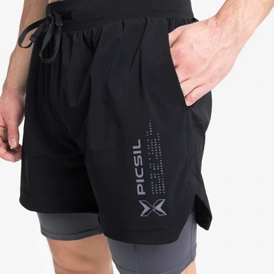Shorts with Men's Premium 2 in 1 Compression Legging