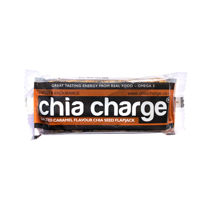 Chia Charge Flapjack Energy Bar SALTED CARAMEL Flavour
