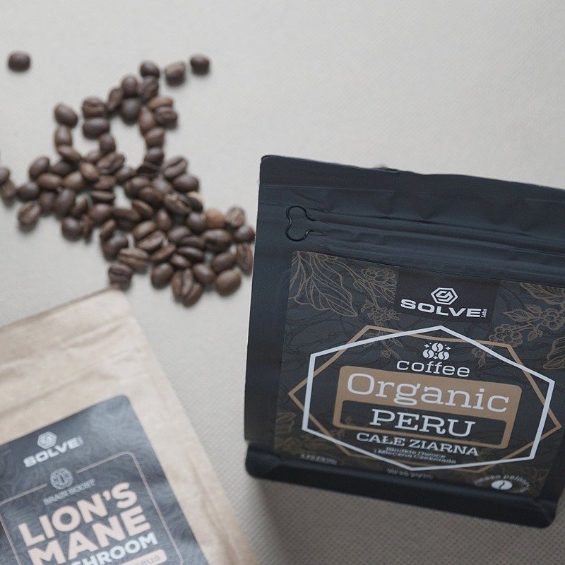  Solve Labs Organic Peru Coffee Beans 250 g + Lion's Mane 50 g