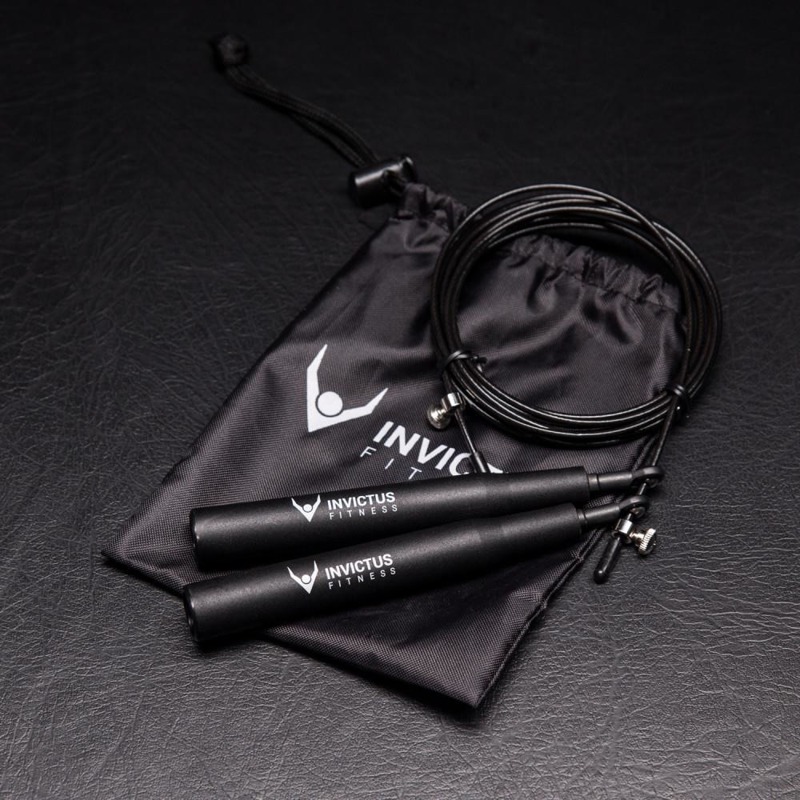 Skakanka Invictus Fitness Elite Speed Rope II 3 m czarna
