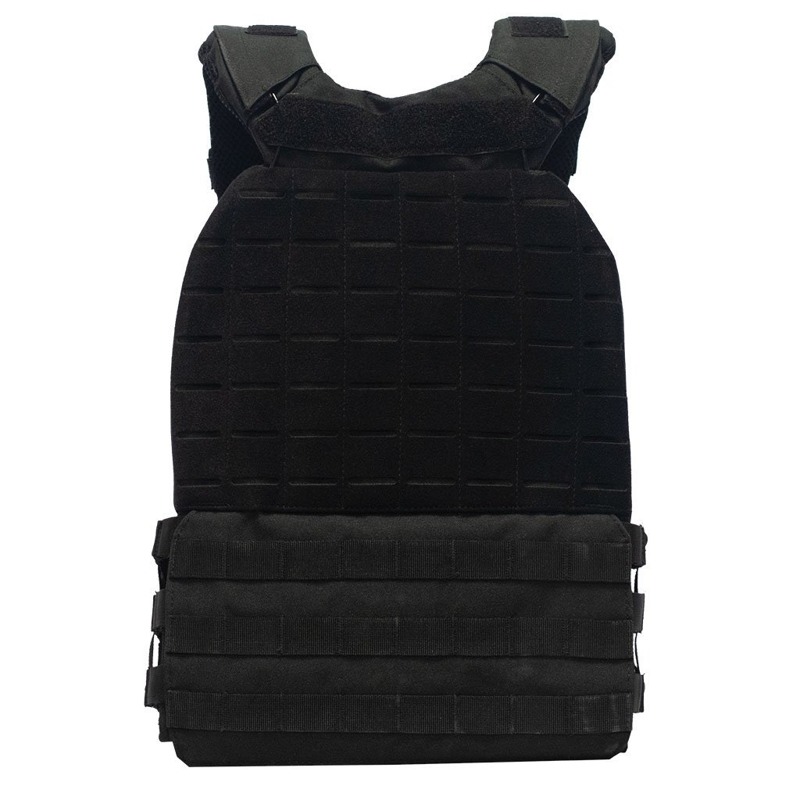 Tactical Vest Set Thorn Fit BLACK + Set of Thorn Fit Plates [Murph Man 20lbs / 9 kg]