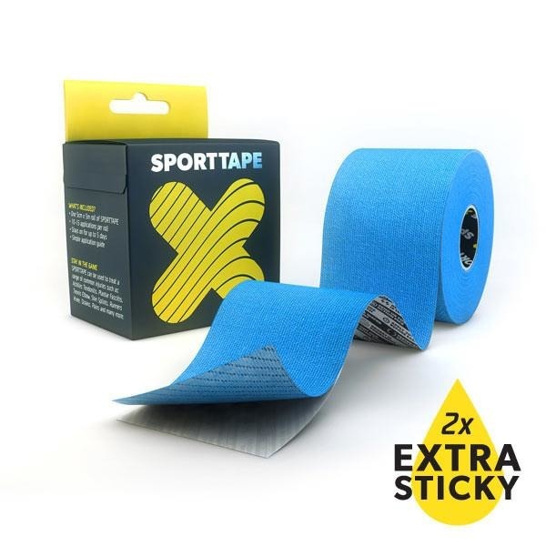 Taśma kinesio Sporttape Flex Extra Sticky 5 m niebieska