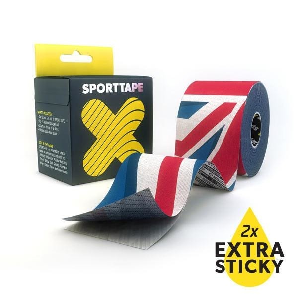 Taśma kinesio Sporttape Flex Extra Sticky UK 5 m sticker bomb