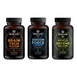 Solve Labs Brain Tech 60 caps + Shroom Force 60 caps + Myco Shield 60 caps 