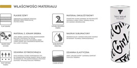 Legginsy damskie Trec Girl 12 biało-czarne