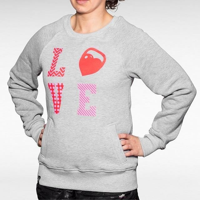 Bluza Damska Barbell Nation Love Szara