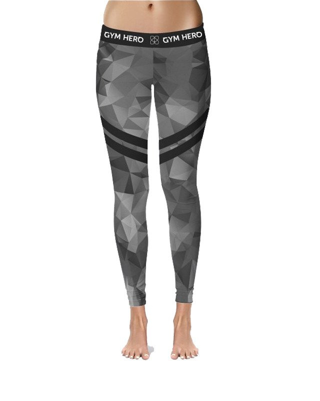 Legginsy Damskie GYM HERO GREY CAMO Szare