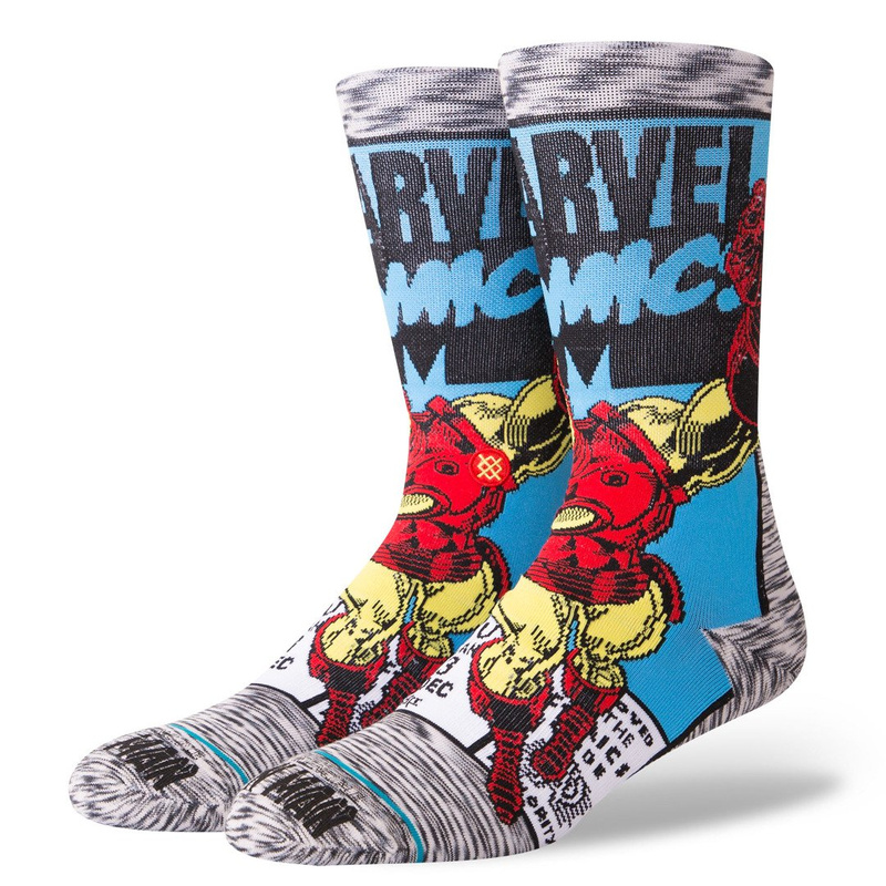 Skarpety Stance Foundation Iron Man Comic Szare