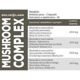 Suplementacja Solve Labs Mushroom Complex