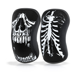 Stabilizator kolana (para) RockTape Skull 7 mm czarno-białe