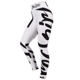 Legginsy damskie Trec Girl 12 biało-czarne