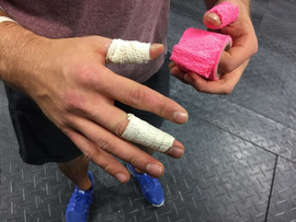 Taśma kinesio Copoly Cohesive Tape - szerokość 5 cm Niebieska