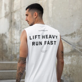 Koszulka Thundernoise Tank Top Lift Heavy Run Fast Biały
