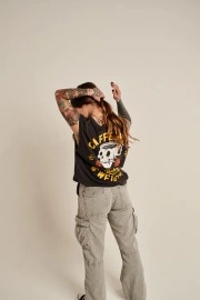 Women's Thundernoise Caffeine & Weights Cropped Tank Top