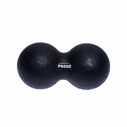 Piłka lacrosse podwójna Training Showroom Peanut Ball Massager Eva 95 mm czarna