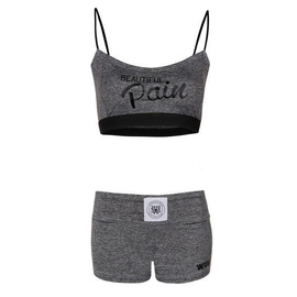 Bielizna Damska Wake Up And Squat Bra Top Pain Grey/Black