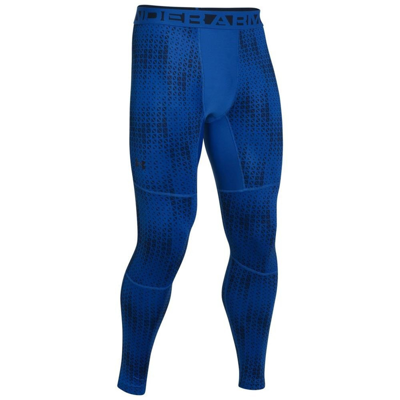 Legginsy Under Armour Evo ColdGear Printed Compression Blue