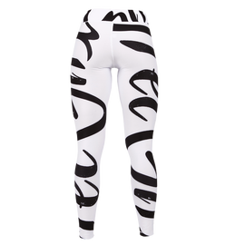 Legginsy damskie Trec Girl 12 biało-czarne