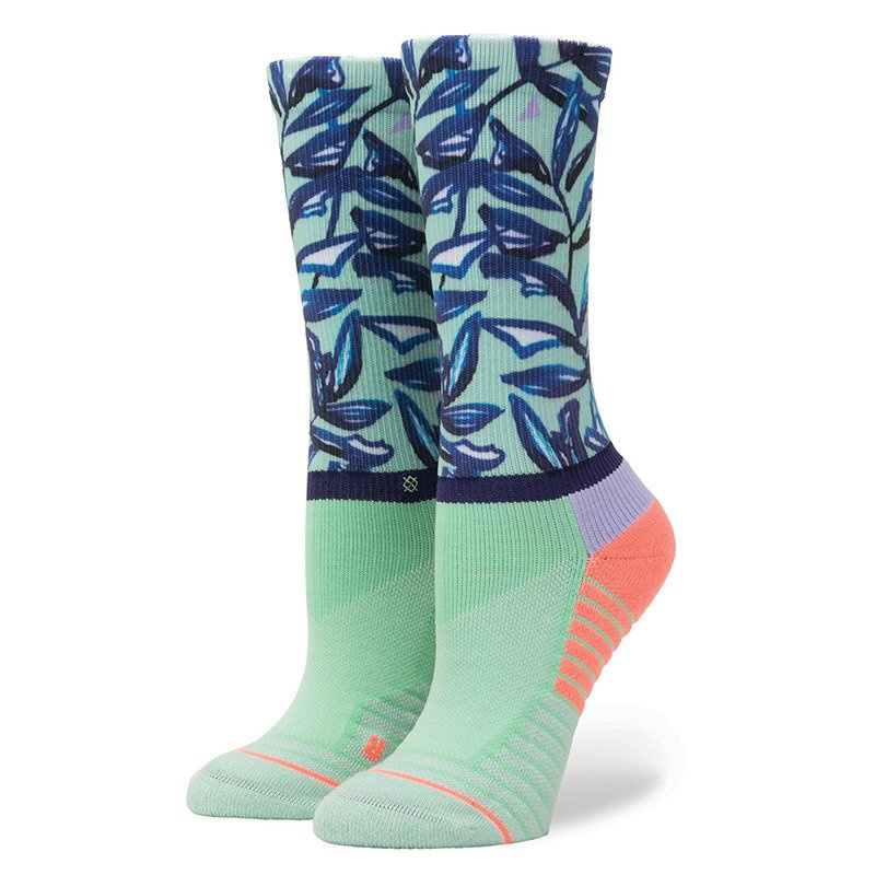 Skarpety Damskie Stance Athletic Fusion Mint Tree Crew Niebieskie