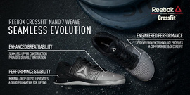  Buty Reebok CrossFit NANO 7 WEAVE Męskie Czarno Biało Srebrne