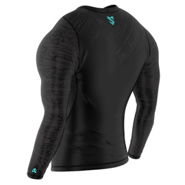 Longsleeve SMMASH Compression wallside czarno-niebieski