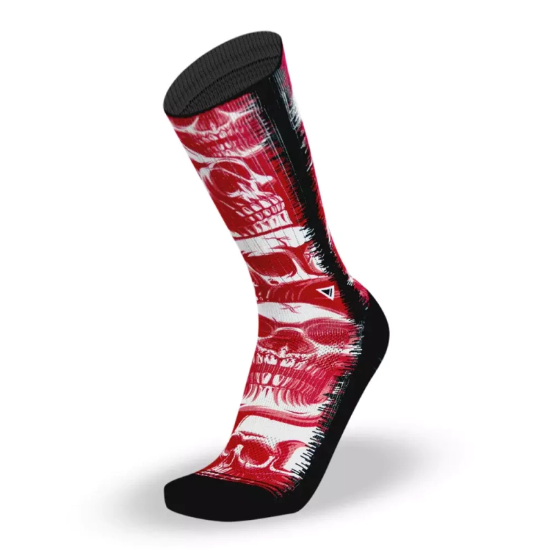  Lithe Apparel Socks - Scarlet Skulls