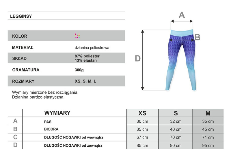 Legginsy Damskie Sugar D ugonogi John