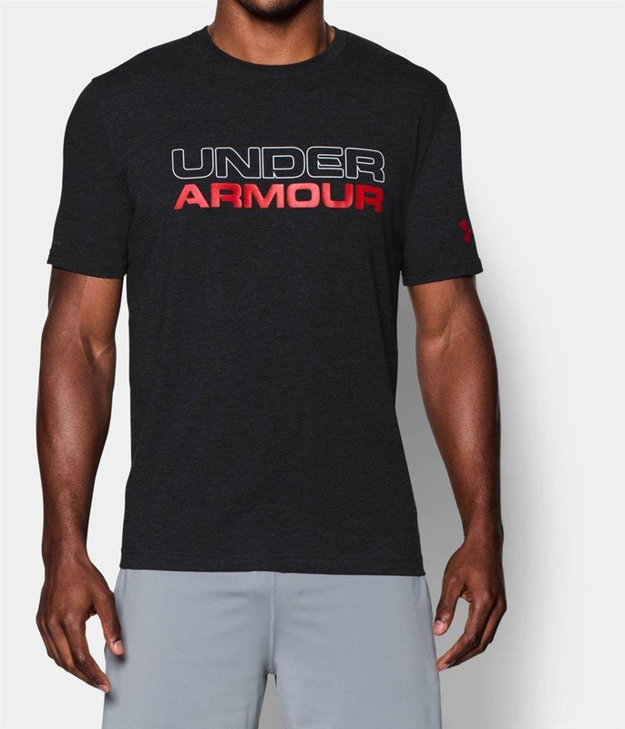 Koszulka Under Armour Charged Cotton Black Red