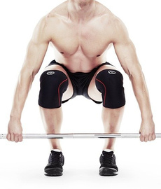 Stabilizator na kolano Rehband 7mm czarno-czerwony