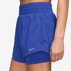 Spodenki Damskie Nike One 2 w 1 Dri-FIT 7,5 cm Niebieskie