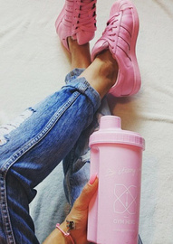 Shaker GYM HERO Powder Love 700 ml Różowy