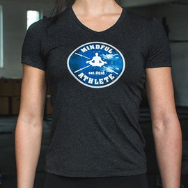 Koszulka damska Mindful v-neck grafitowa