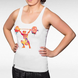 Tank Top damski Barbell Nation snatch biały