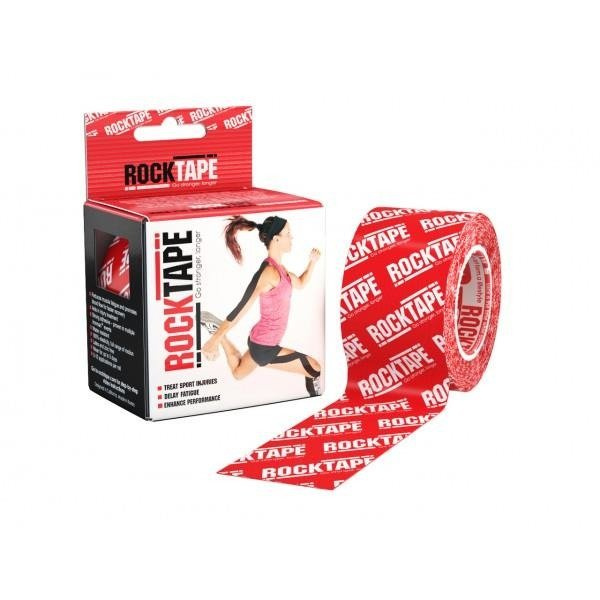 Taśma kinesio Rocktape Logo 5 m czerwona