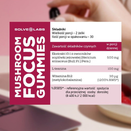 Żelki Solve Labs Mushroom Focus Gummies