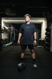 Koszulka Męska Unbroken Train & Chill Grafitowa Oversize 