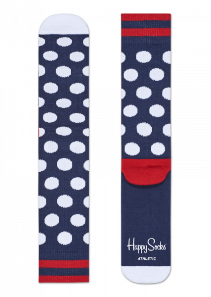 Skarpety Happy Socks Athletic Dots Granatowo - Białe