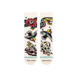 Stance Flash Crew Sock – Canvas (collab z Bertem Krak)
