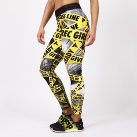 Legginsy damskie Trec Girl 07 czarno-żółte