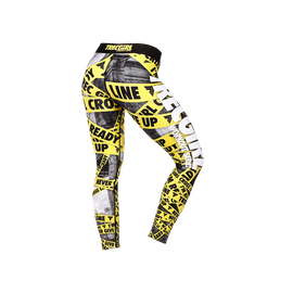 Legginsy damskie Trec Girl 07 czarno-żółte