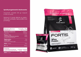 Odżywka białkowa FortisGO - Liczi / granat - 510g