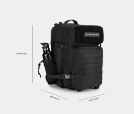 Plecak Built Fot Athletes Large Black 45L Gym Backpack