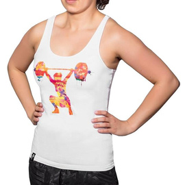 Tank Top damski Barbell Nation snatch biały