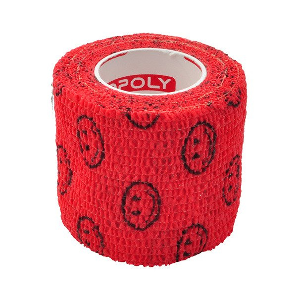  Copoly Cohesive Tape 5 cm Red Smile