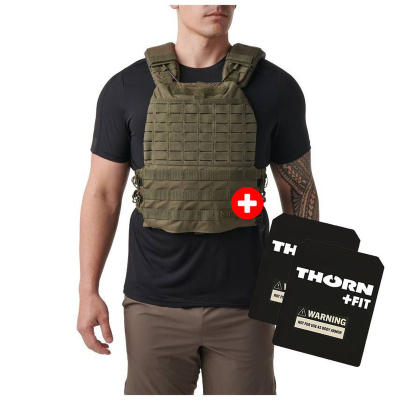 Kamizelka Taktyczna 5.11 TacTec™ Plate Carrier Ranger Green + Komplet Wkładów 7,8 kg