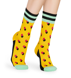 Happy Socks Athletic Shadow Dot Yellow