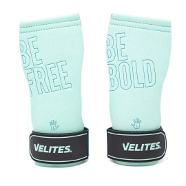 Skórki gimnastyczne Velites Quad Pro + Wrist Wraps - niebieskie